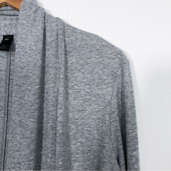 Adriano Goldschmied Longline Cardigan Rib Knit "Sophie Extended" Size Small Gray - Picture 5 of 16